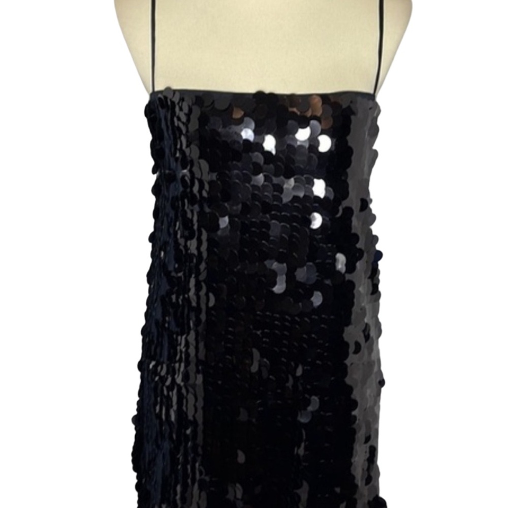 Reformation Black Sequin Dress